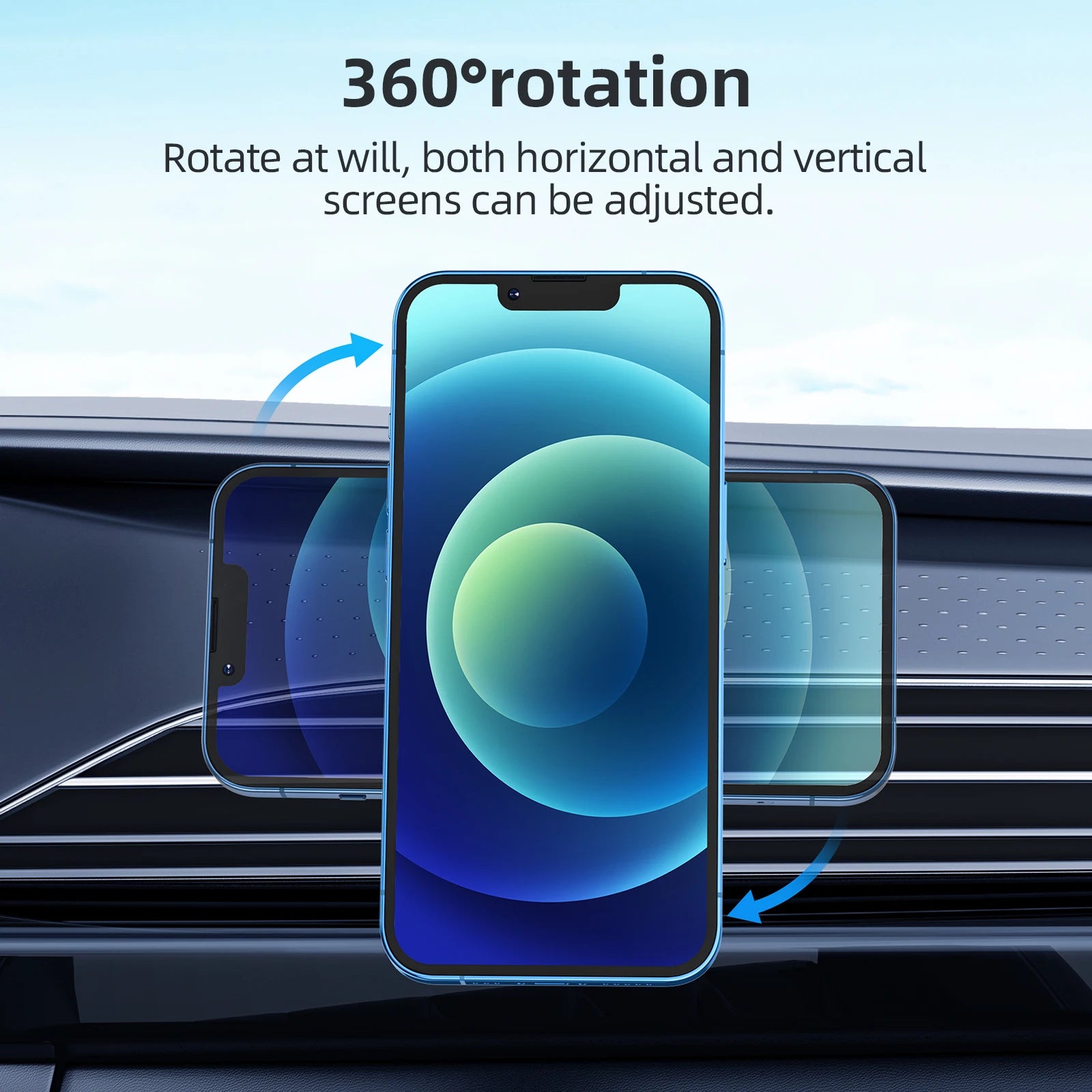 HOCO CA91 Magnetic wireless Fast charging Phone Holder in car 15W Mobile Charger Auto air Outlet Navigation Bracket