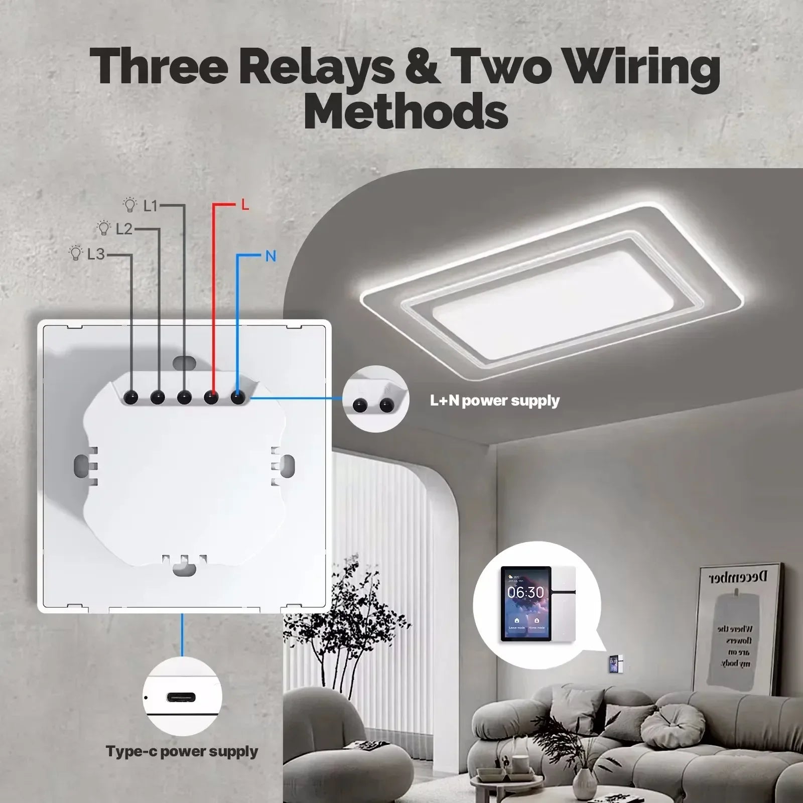 3.5" Smart Home Control Panel — Wi-Fi Touchscreen with Alexa & IR Remote