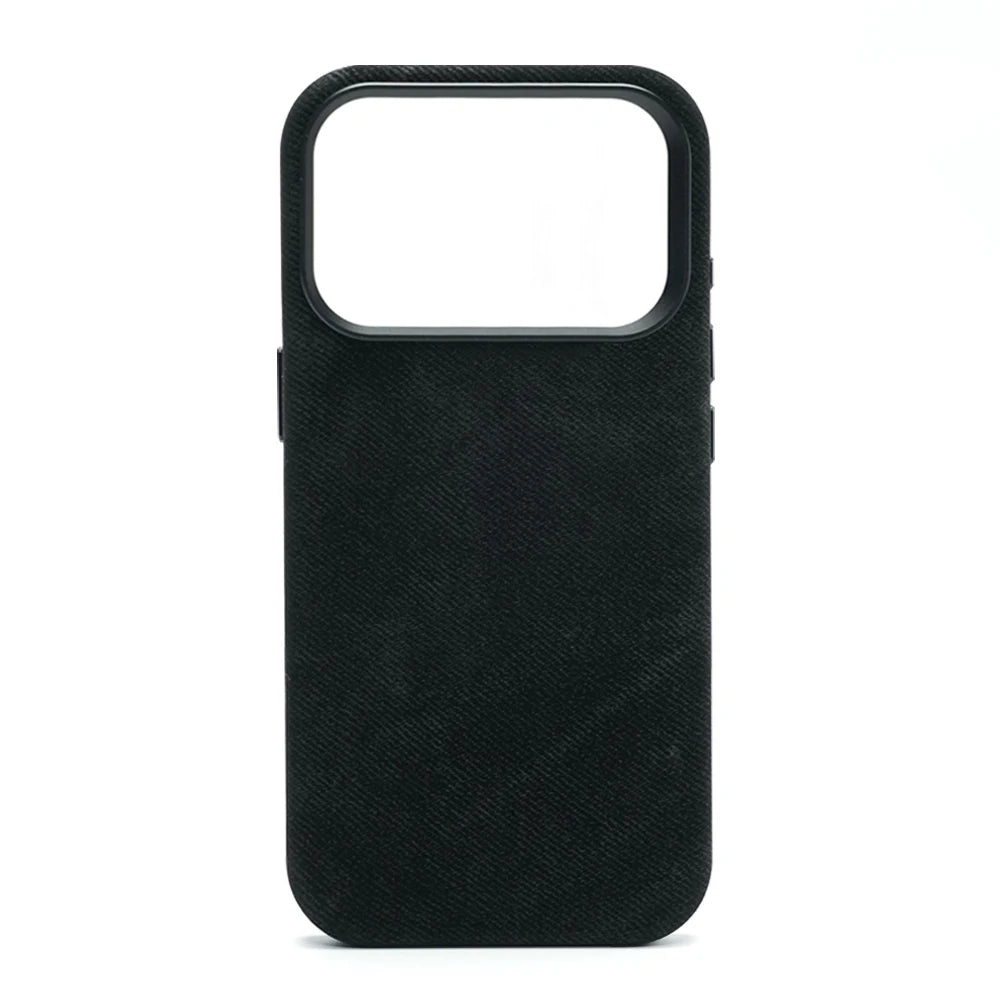 Luxury Fiber Leather Magnetic Shockproof Case – iPhone 15–17 Series