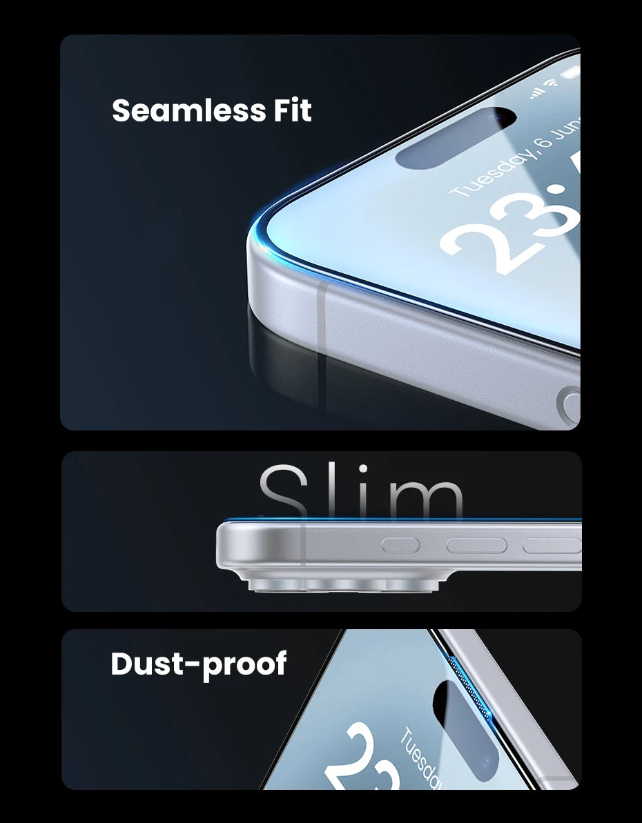 iPhone 17 Pro Max Tempered Glass – UGREEN 2PCS Dust-Free Screen Film