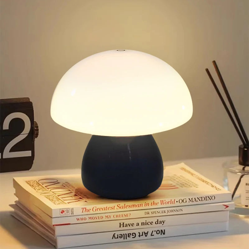 Mushroom LED Night Lamp – Touch & Rechargeable