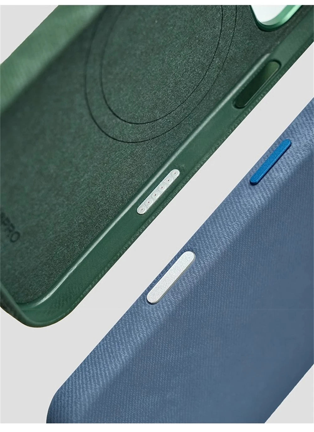 Luxury Fiber Leather Magnetic Shockproof Case – iPhone 15–17 Series