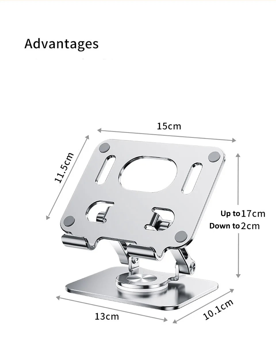360° Tablet Stand – Adjustable Foldable iPad Holder