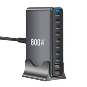 800W GaN 10-Port USB-C Fast Desktop Charger – PD3.1 for iPhone, Samsung & Laptop