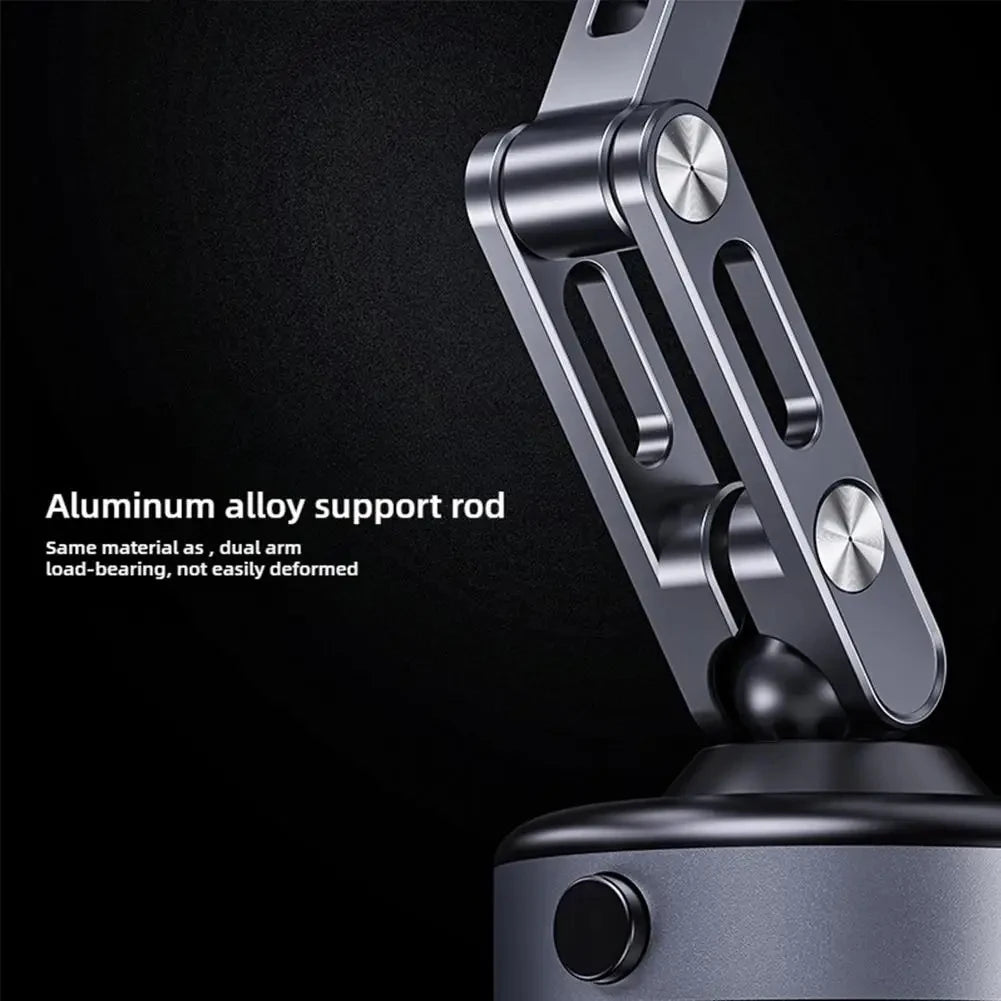 Magnetic Car Phone Mount – Aluminum Alloy, Rotating & Foldable