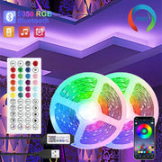 RGB 5050 Bluetooth LED Strip Lights – Smart App-Controlled Color Changing LED Light Strip (10M–30M)