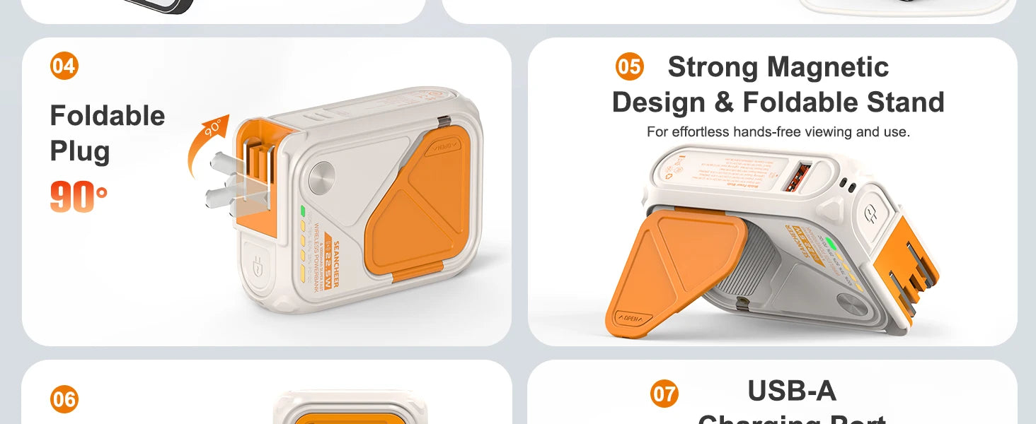 Magnetic 6-in-1 Power Bank 10000mAh – 22.5W Fast Charge