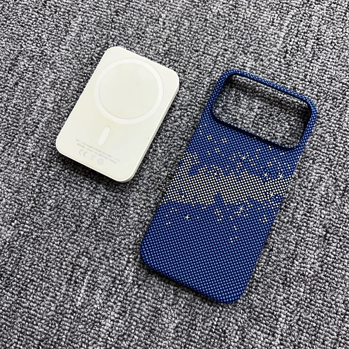 Frameless Carbon Fiber Starry Sky Magnetic Case – iPhone 15–17 Series