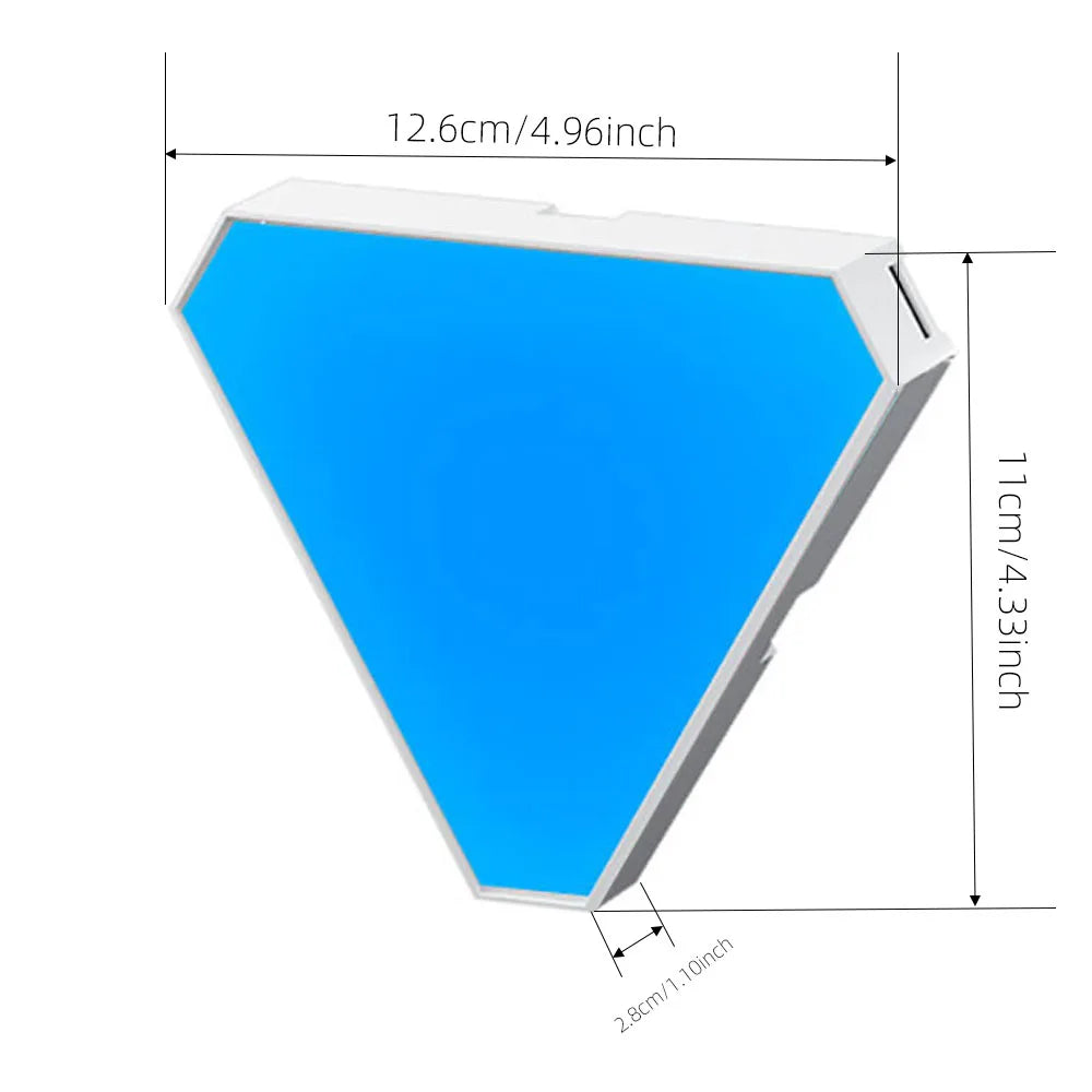 Smart RGB Triangle Wall Lamp – Bedroom, Office & Bedside Decor
