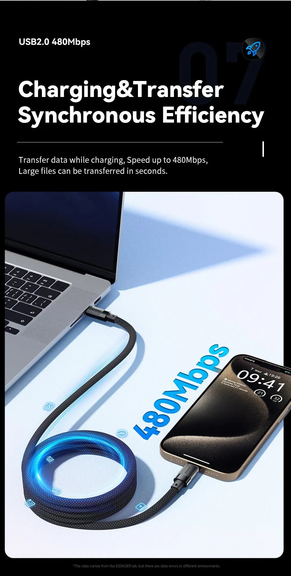 Essager Essager USB C To C 100W Magnetic Fast Charger Cable For iPhone 15 65W Type C To C Data Charging Wire for Laptop Samsung