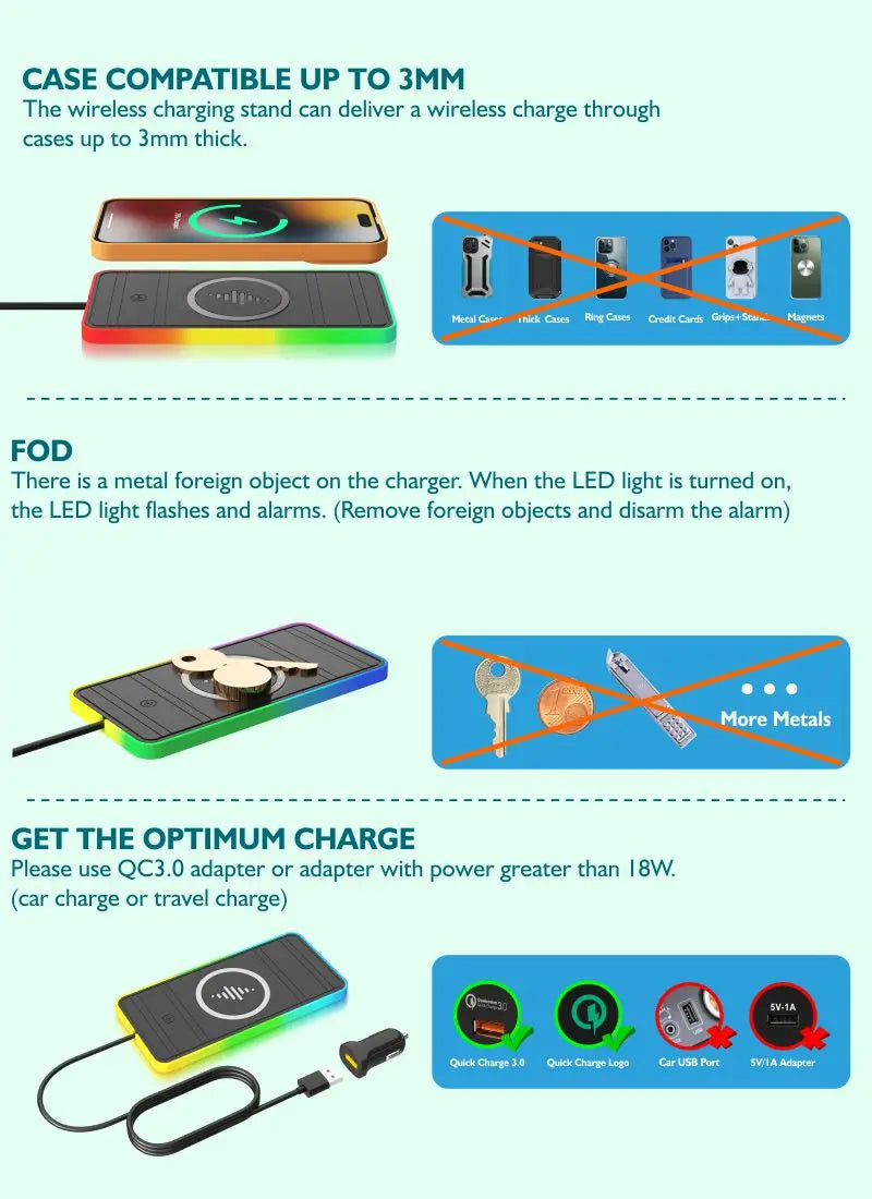 Silicone Car Wireless Charger – 15W, Non-Slip Pad