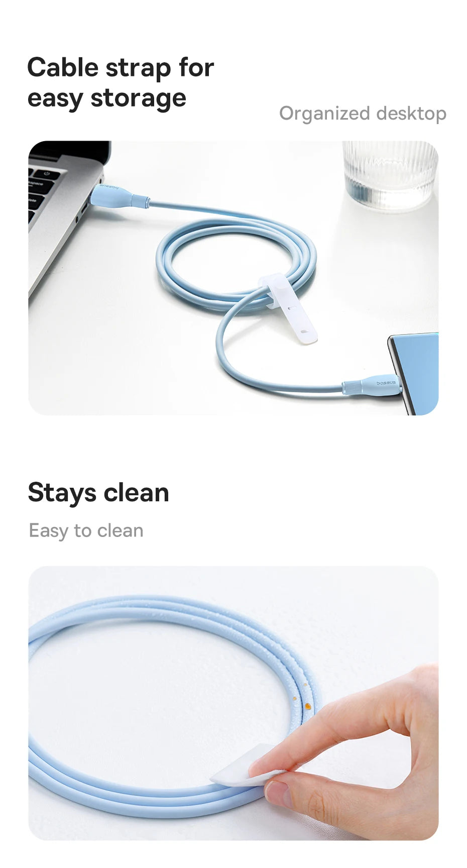 Baseus USB-C Fast Charging Cable – Data Cord for Smartphones