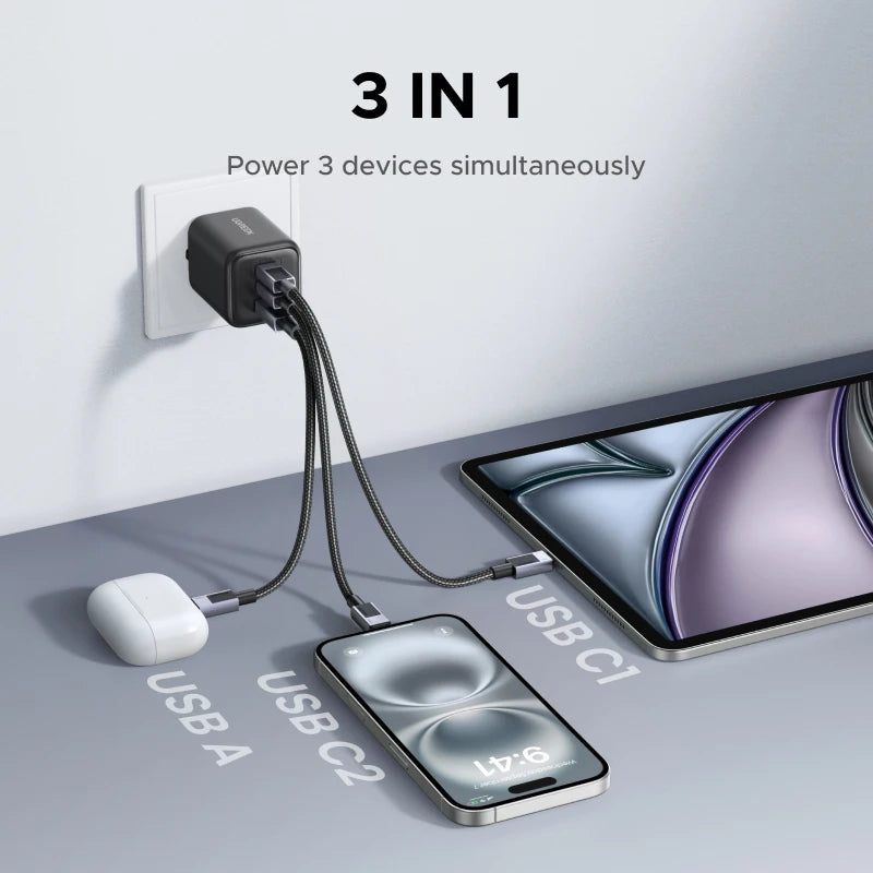 UGREEN 45W GaN USB-C Charger – PD3.0 PPS Fast Charging