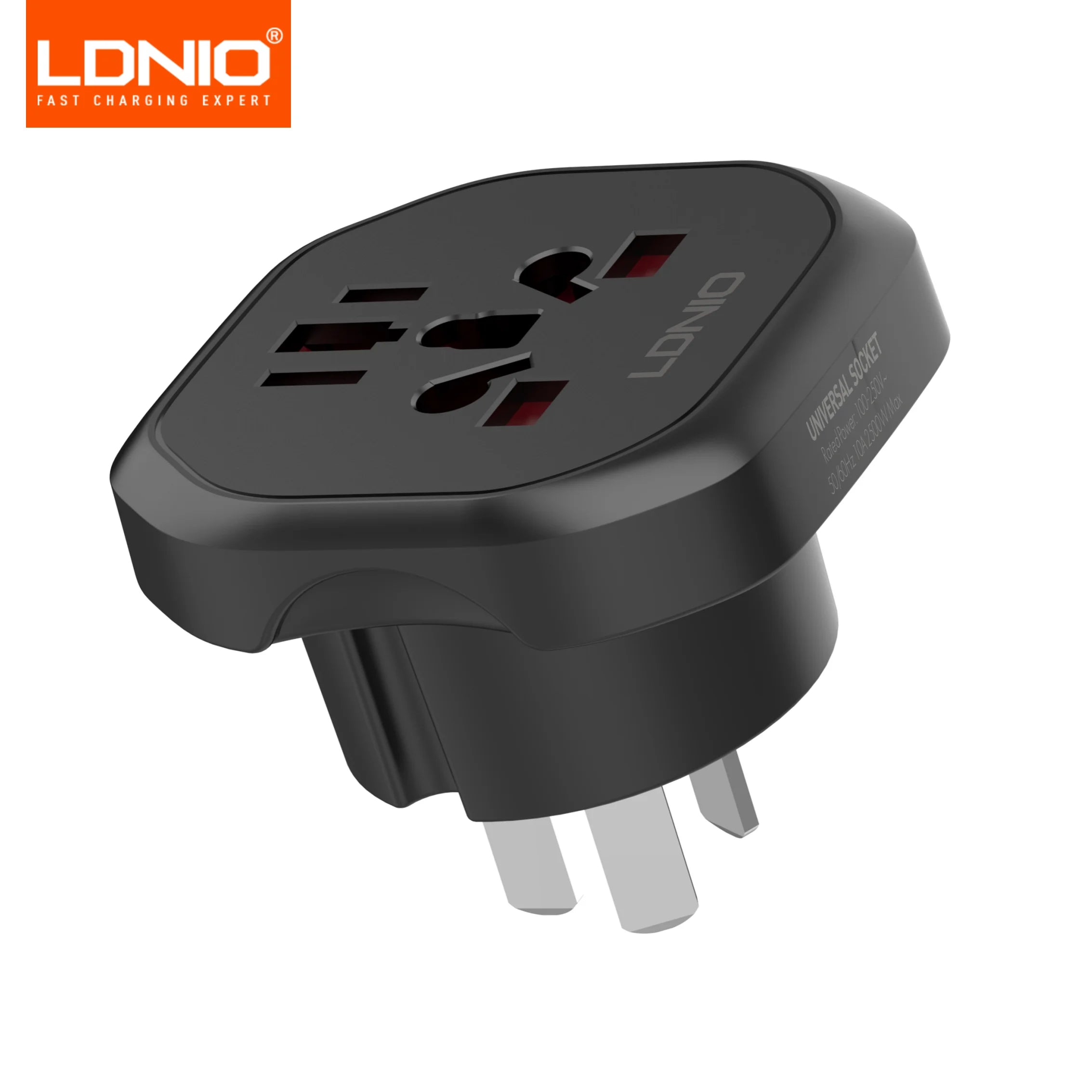 LDNIO Universal Travel Adapter – AU / UK / US / EU Plug Converter