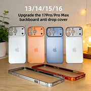 Color Alloy Frame Case – Anti-Drop Back Cover for iPhone 13–17 Pro/Pro Max
