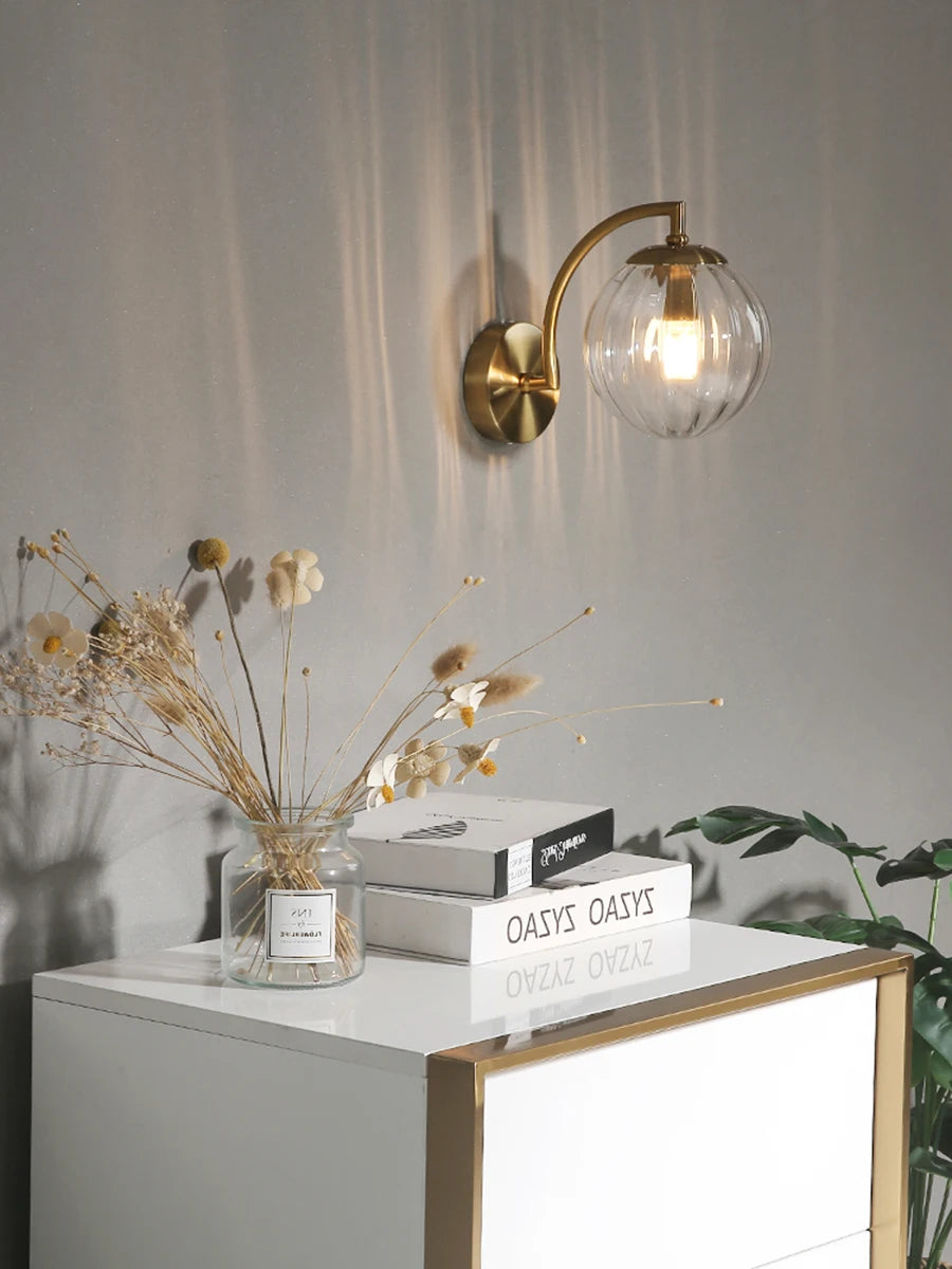 LED Wall Sconce – Minimalist Glass Lamp for Home