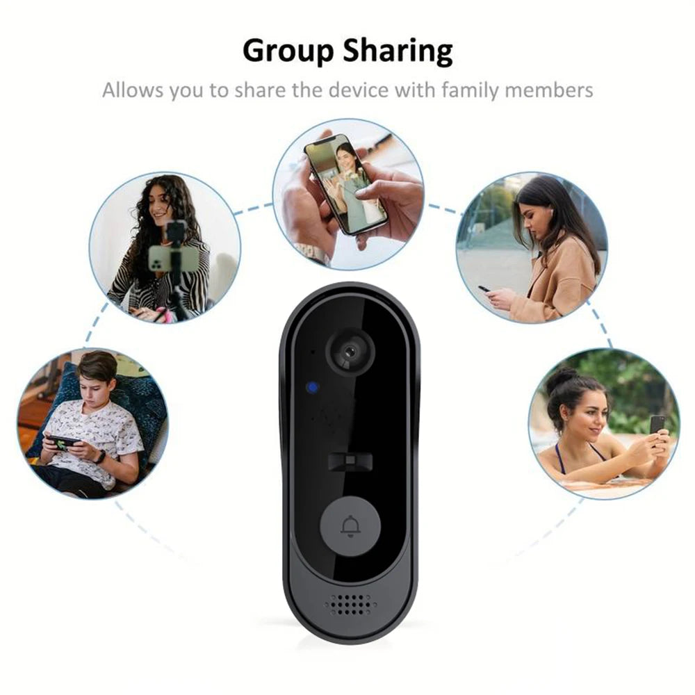 Smart Wi-Fi Camera Doorbell – HD Video Intercom & Night Vision