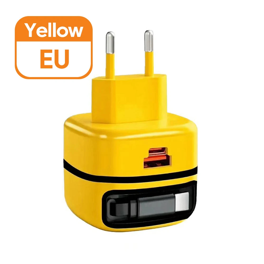 65W USB Type-C Travel Charger – Fast Charging for iPhone, Samsung & Laptops