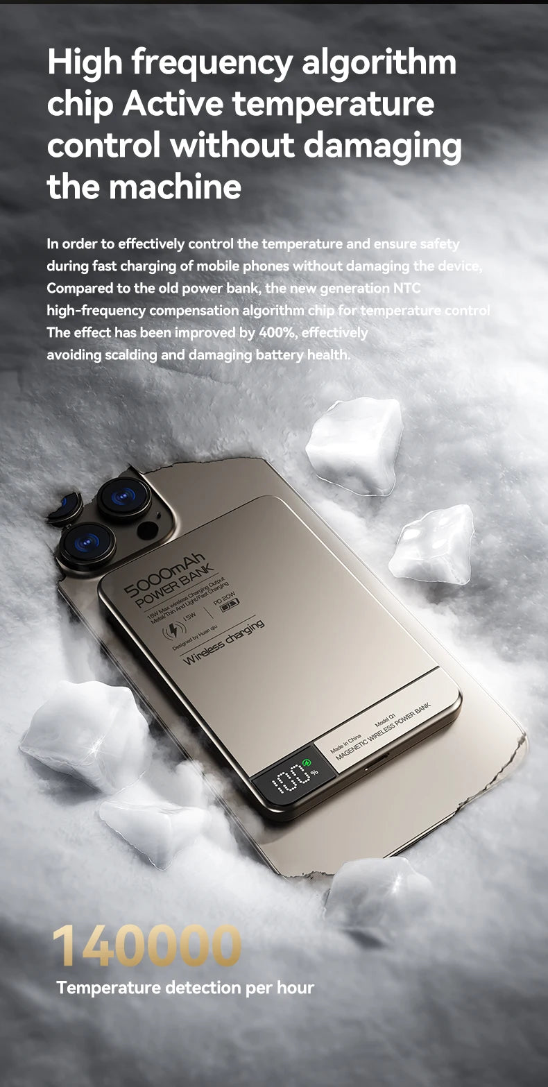 Magnetic Wireless Power Bank – Fast Charging for Magsafe iPhone