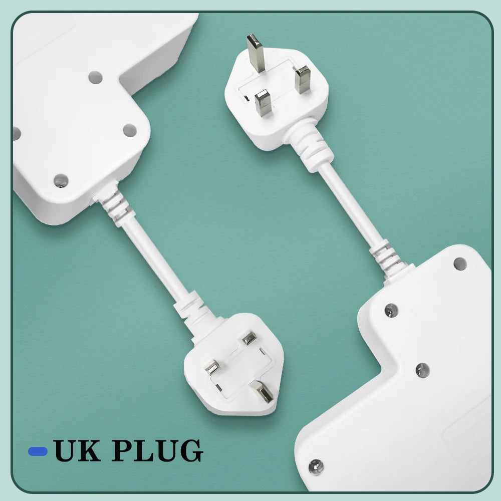 UK Power Strip with AC Outlets, USB-C & Network Filter