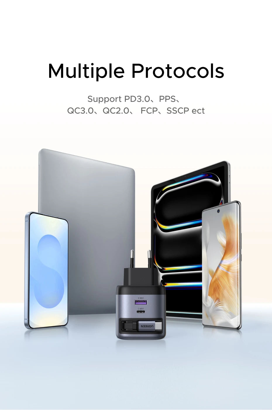 UGREEN PD 3.0 USB-C Retractable Charger – iPhone & MacBook