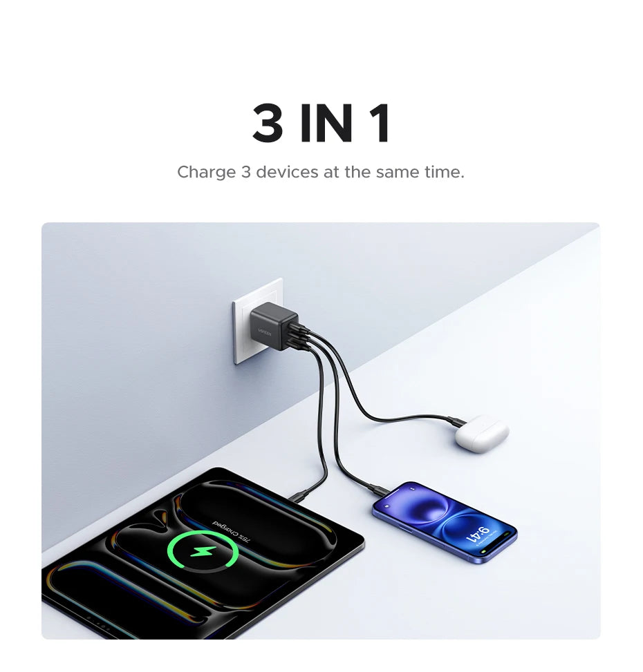 UGREEN GaN Mini Charger – 20W/30W PD 3.0 USB-C
