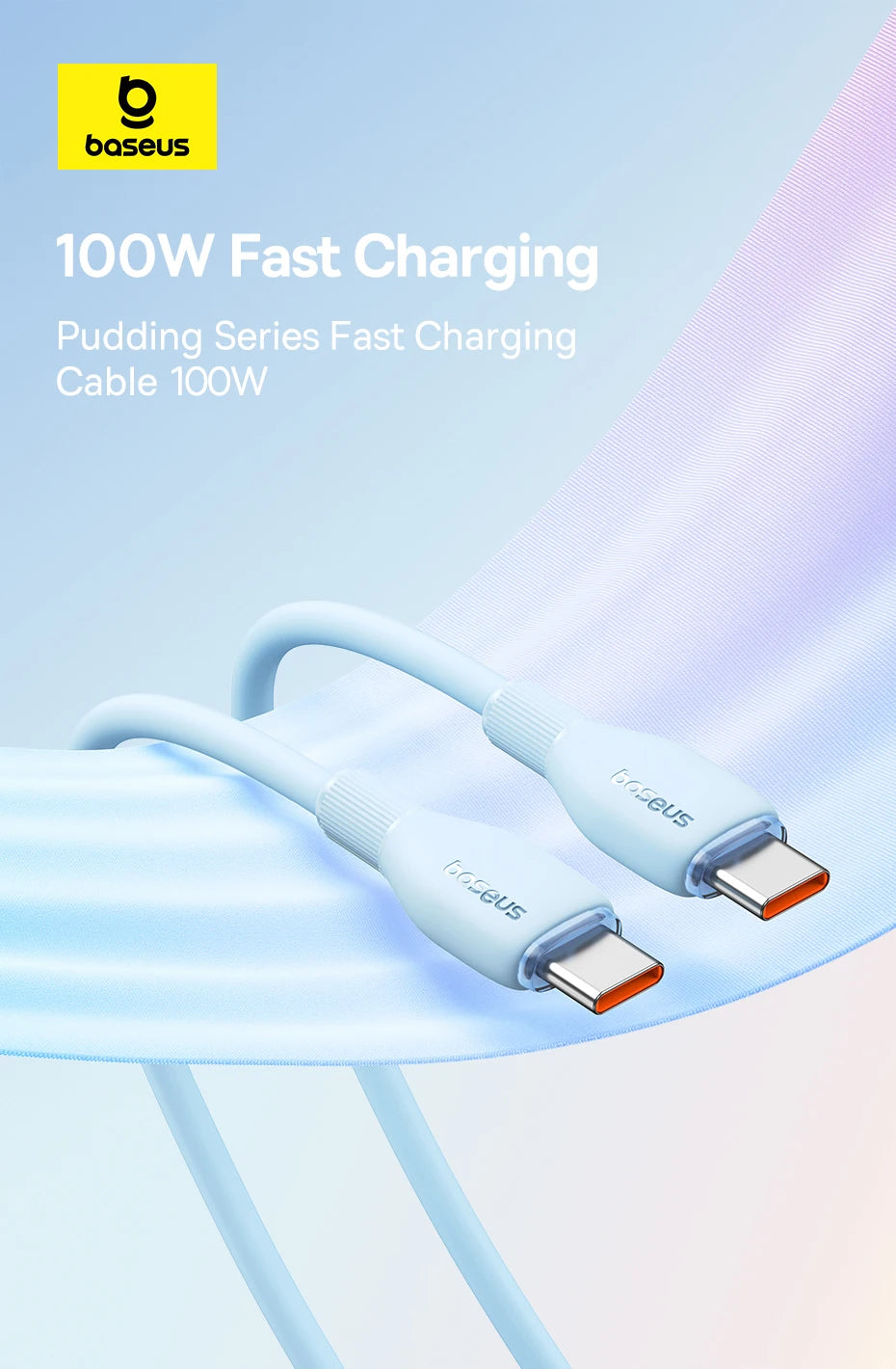 Baseus 100W PD USB-C Cable – Fast Charging for MacBook & iPhone