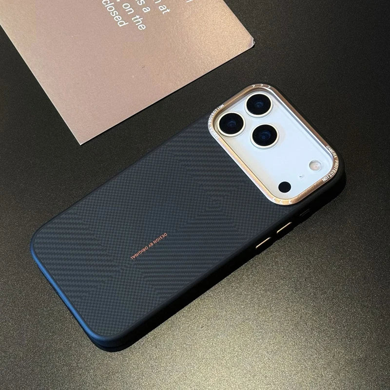 MagSafe iPhone Case – Carbon Fiber Texture, Wireless Charging