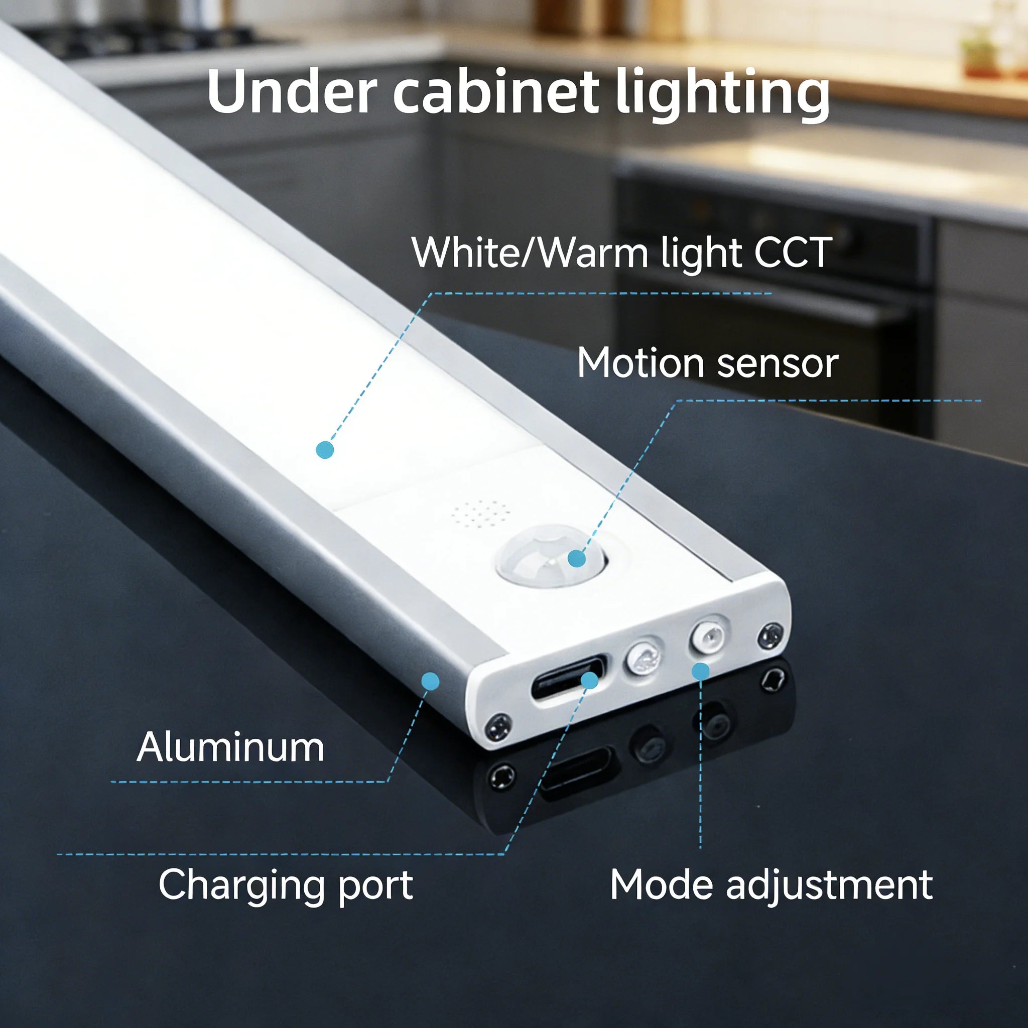 Dimmable USB Rechargeable Motion Sensor Lamp – Minimal Ambient Lighting