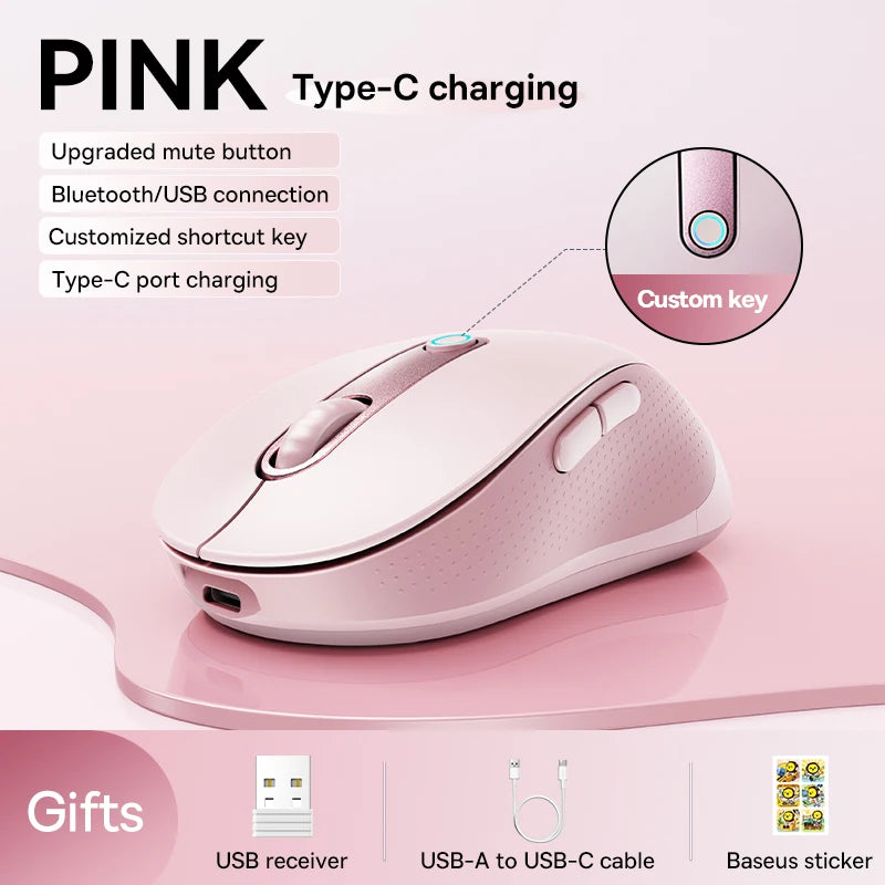 Baseus Wireless Rechargeable Mouse – Ergonomic & Bluetooth