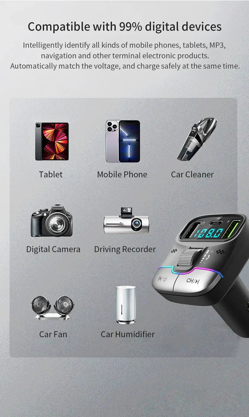 Xiaomi FM Transmitter Bluetooth 5.4 – Car AUX Player