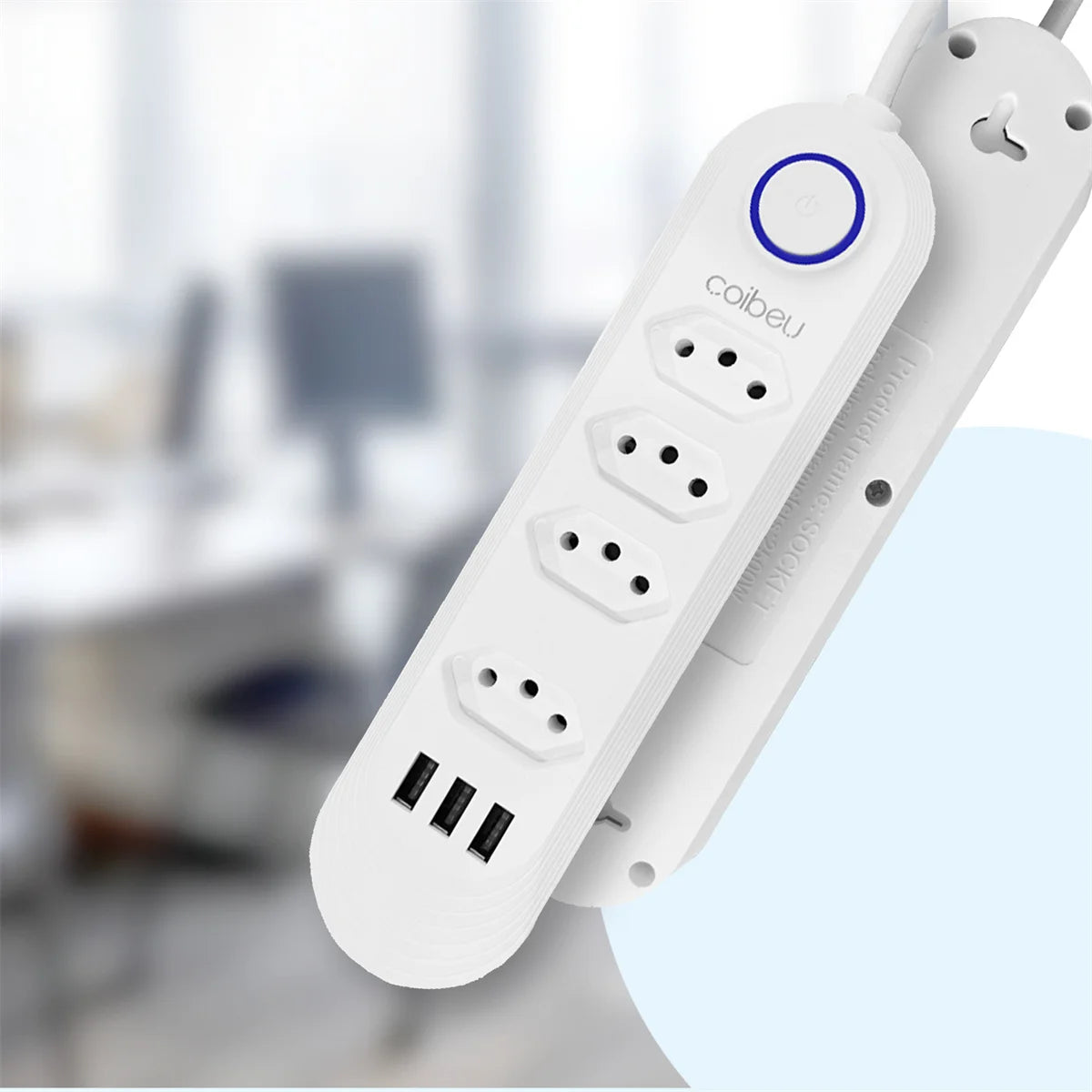 USB outlet, 2 m, power strip outlet, plug, electrical outlet extension, retractable multi-outlet tower, Brazilian standard