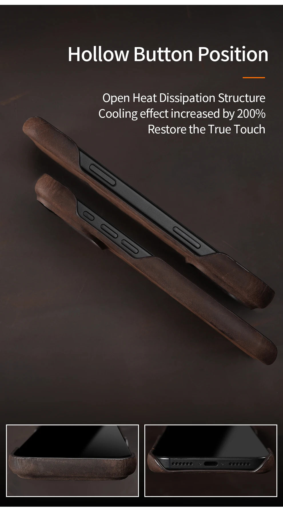 Retro Genuine Pull-Up Leather Magnetic Case – iPhone 15–17 Series