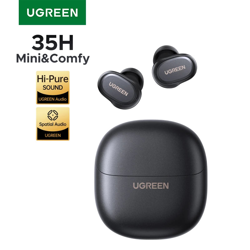 UGREEN Dots Earbuds – Bluetooth, Long Playtime, App-Controlled Sound