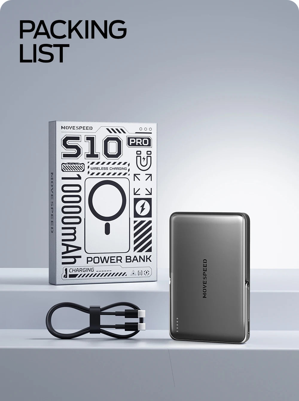 MOVESPEED S10Pro 10000mAh Magnetic Power Bank