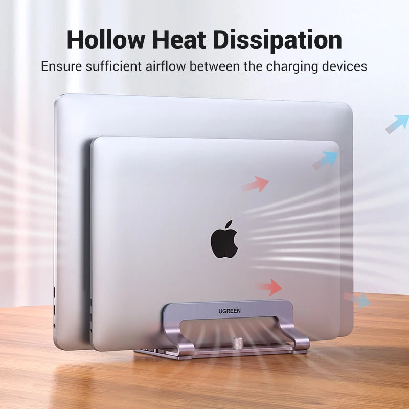UGREEN Foldable Laptop Stand – Aluminum Vertical Holder for MacBook & PC