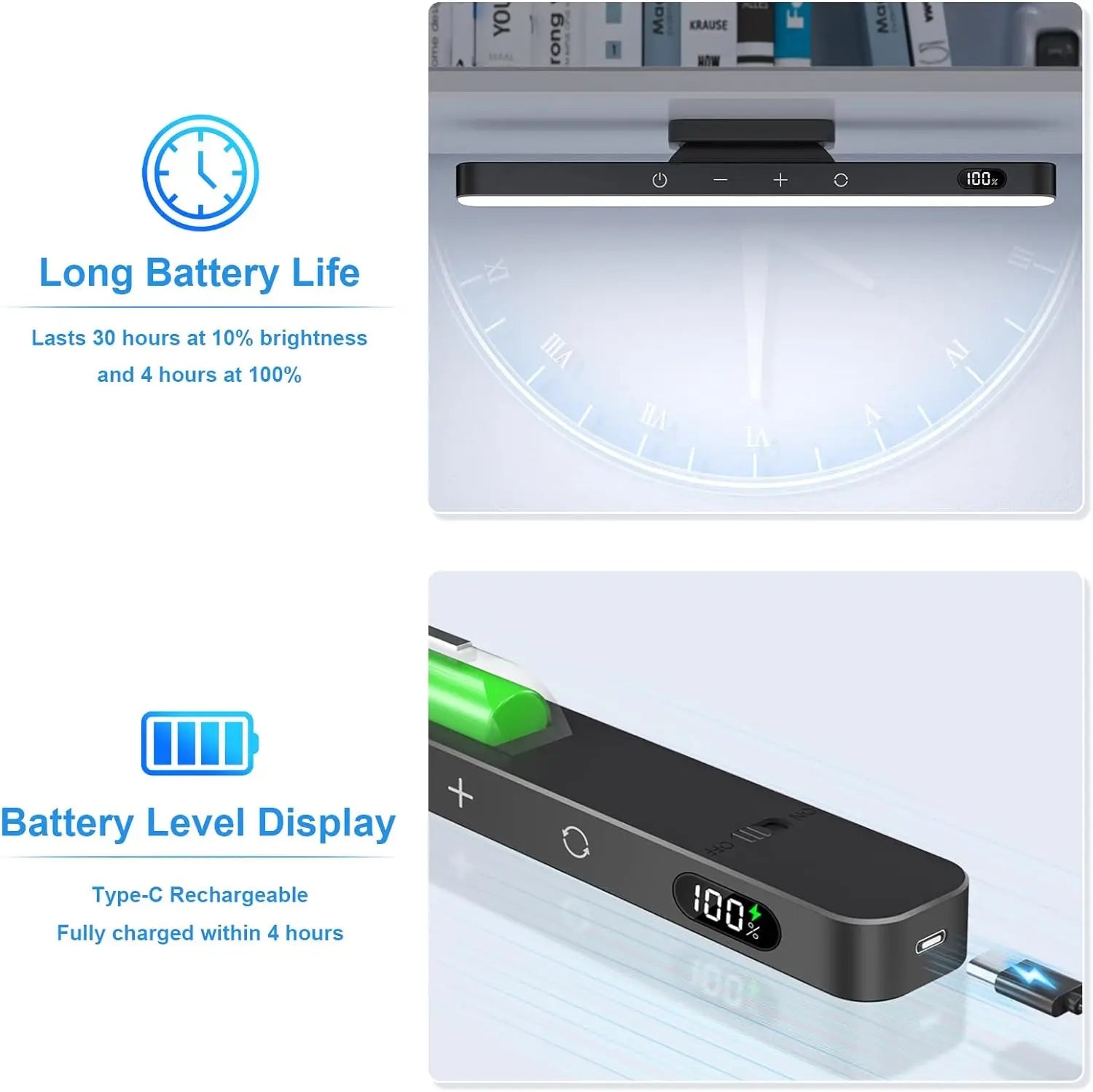 WILLED Dimmable Night Light – 3 Color Modes with 2500mAh Battery