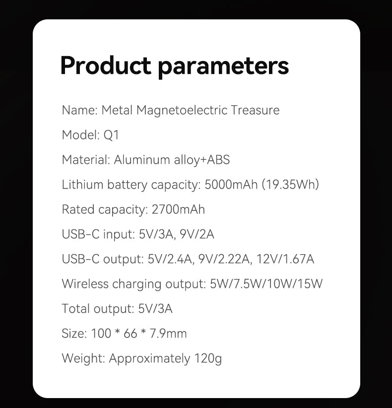 Magnetic Wireless Power Bank – Fast Charging for Magsafe iPhone