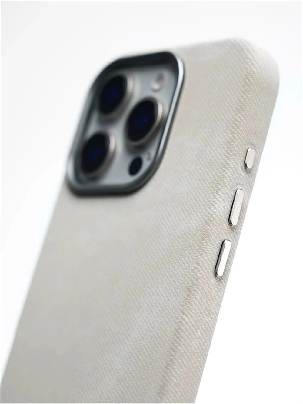 Luxury Fiber Leather Magnetic Shockproof Case – iPhone 15–17 Series