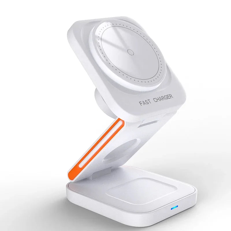 3-in-1 Foldable Wireless Charger – High-Power 30W