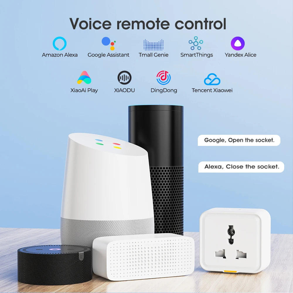 Smart Wi-Fi Plug Universal Adapter with Power Monitoring