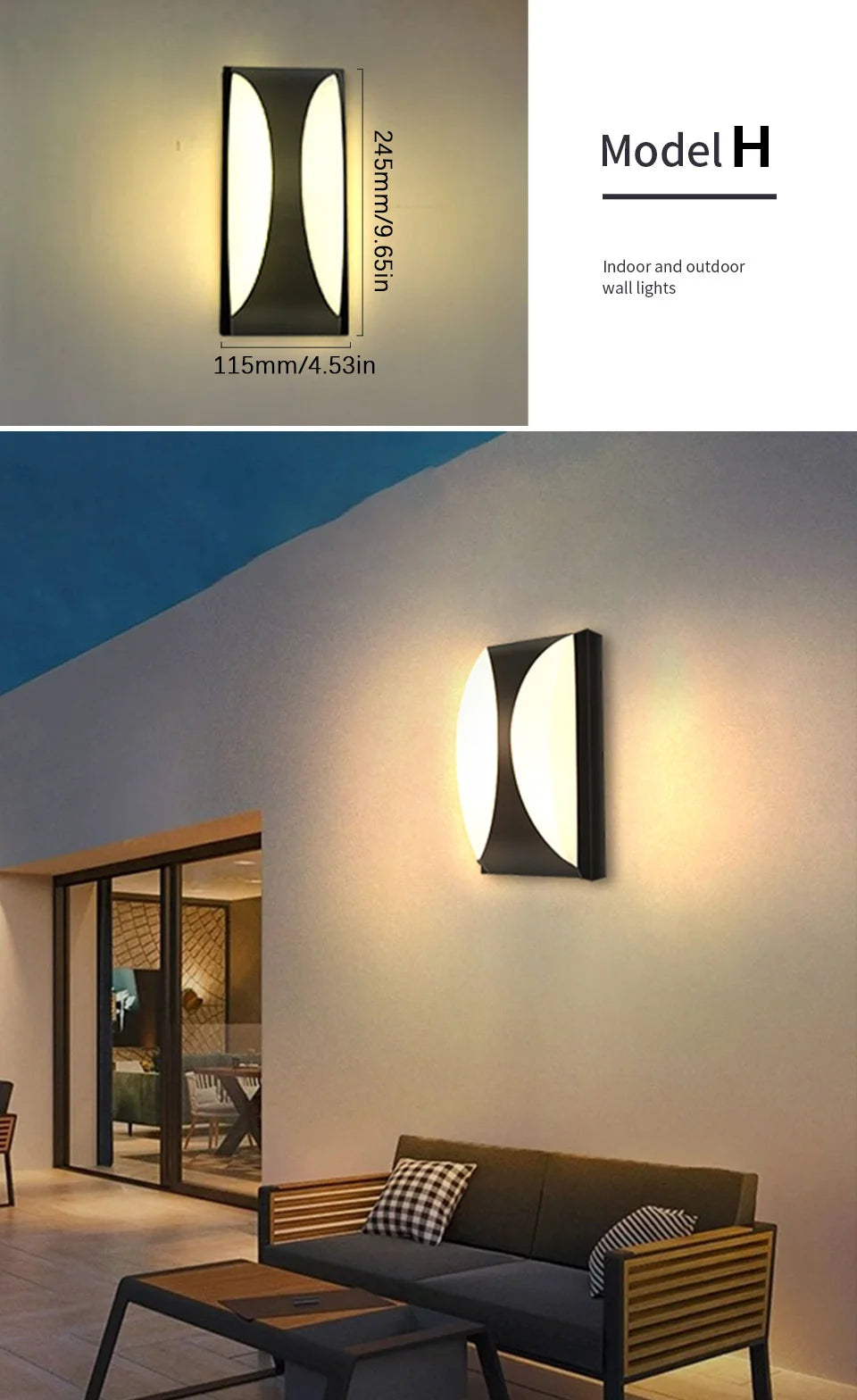 Outdoor Wall Light – Modern LED, AC110-220V, Sensor
