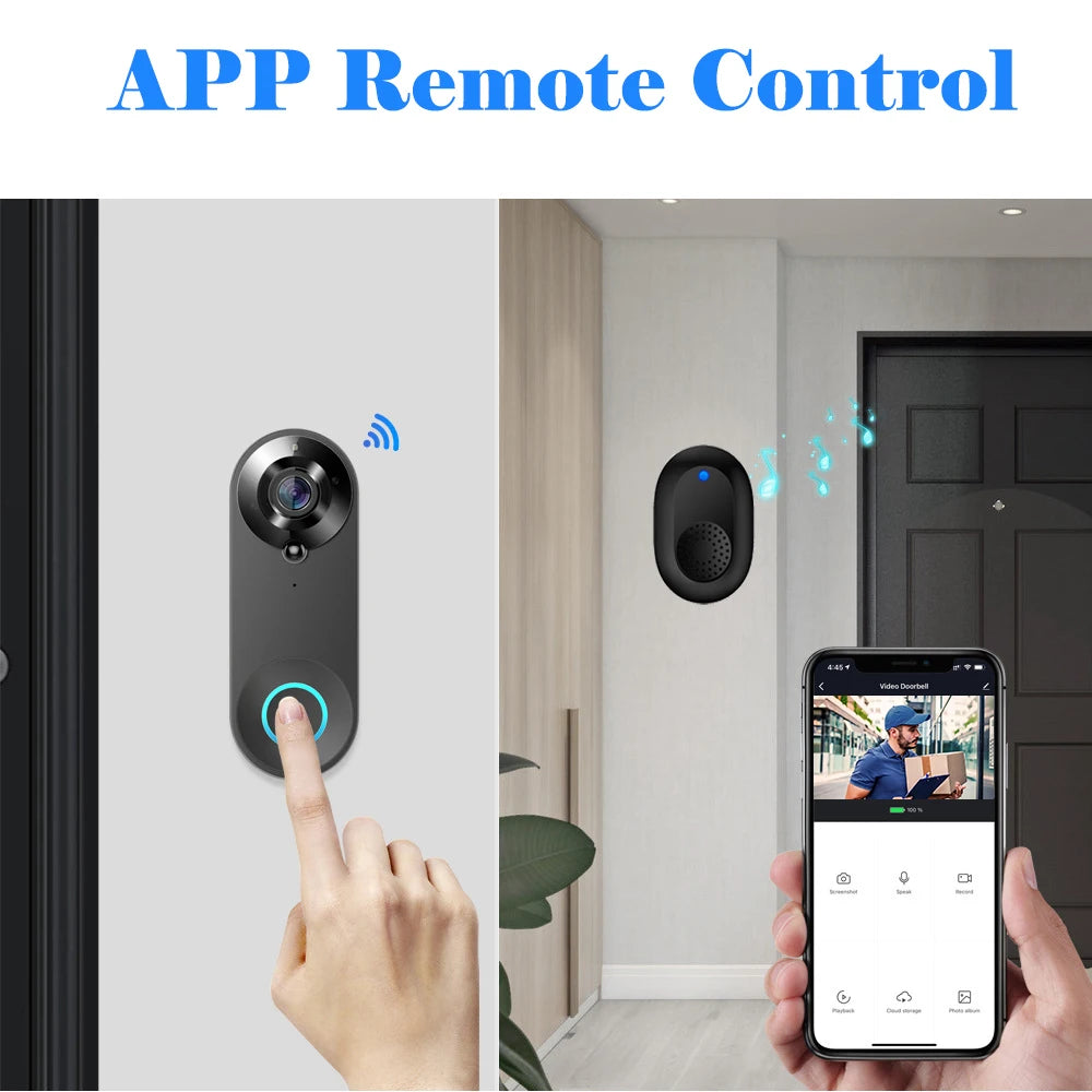 Smart 1080p Wi-Fi Video Doorbell – Motion Detect & Night Vision