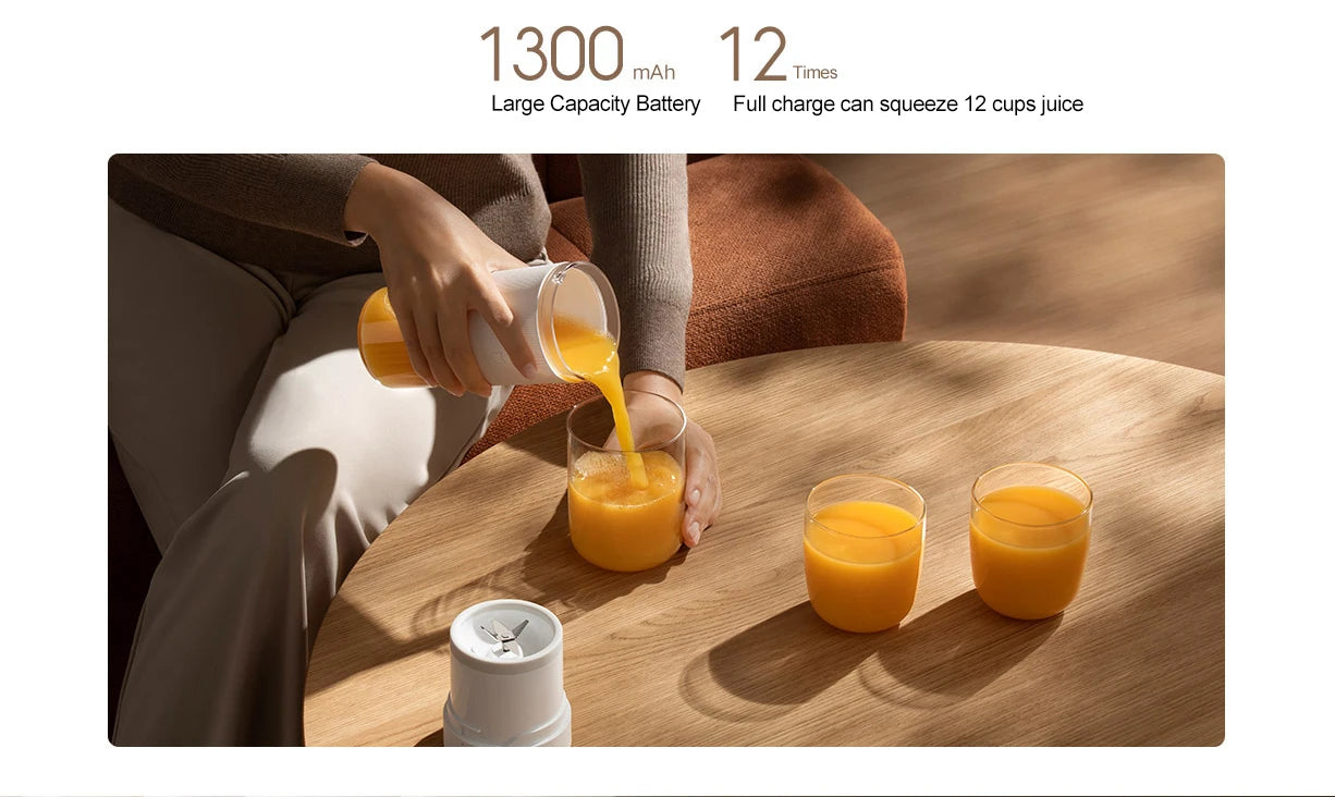 Xiaomi Mijia Portable Juicer Cup 2 – Electric Fruit Blender & Juice Extractor