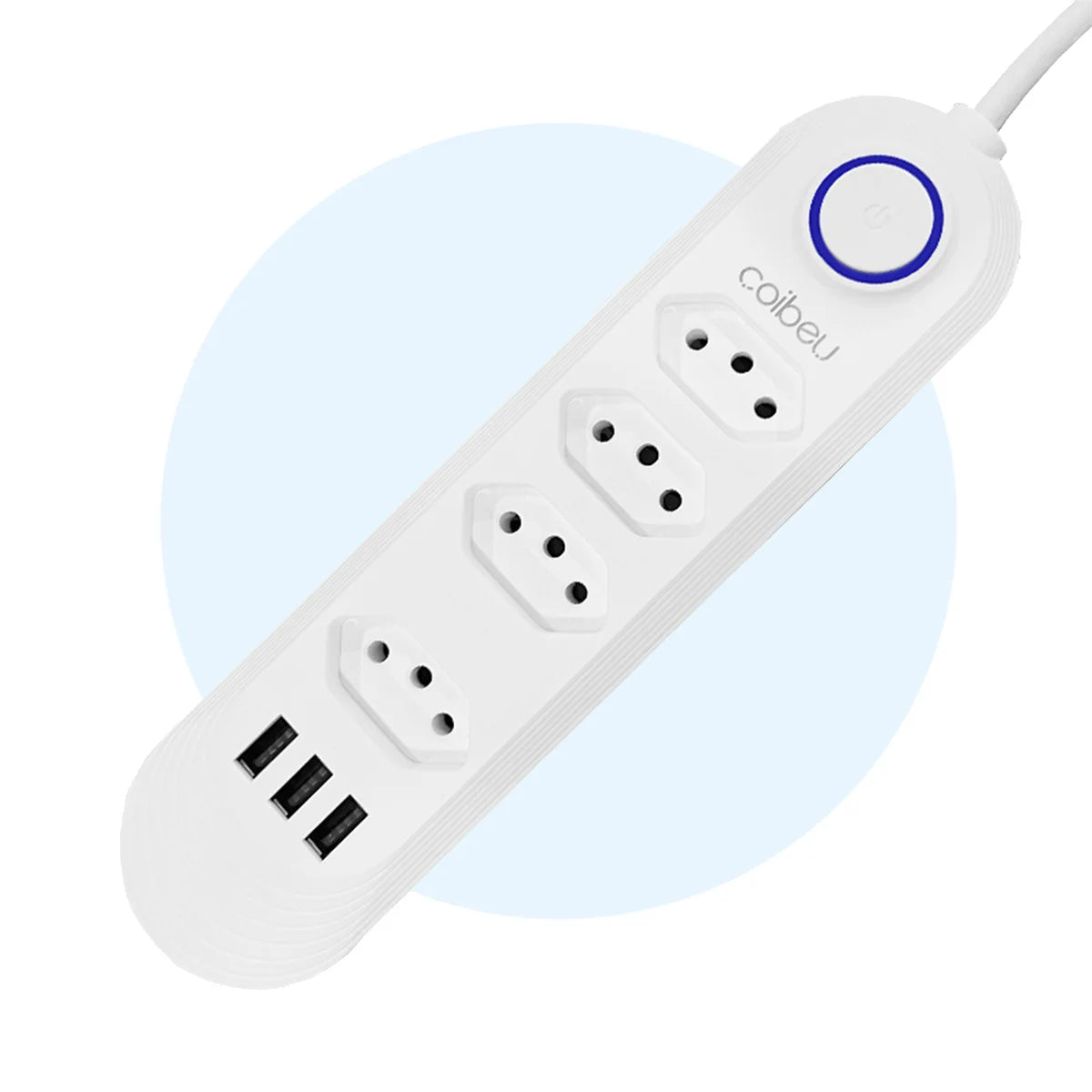 USB outlet, 2 m, power strip outlet, plug, electrical outlet extension, retractable multi-outlet tower, Brazilian standard