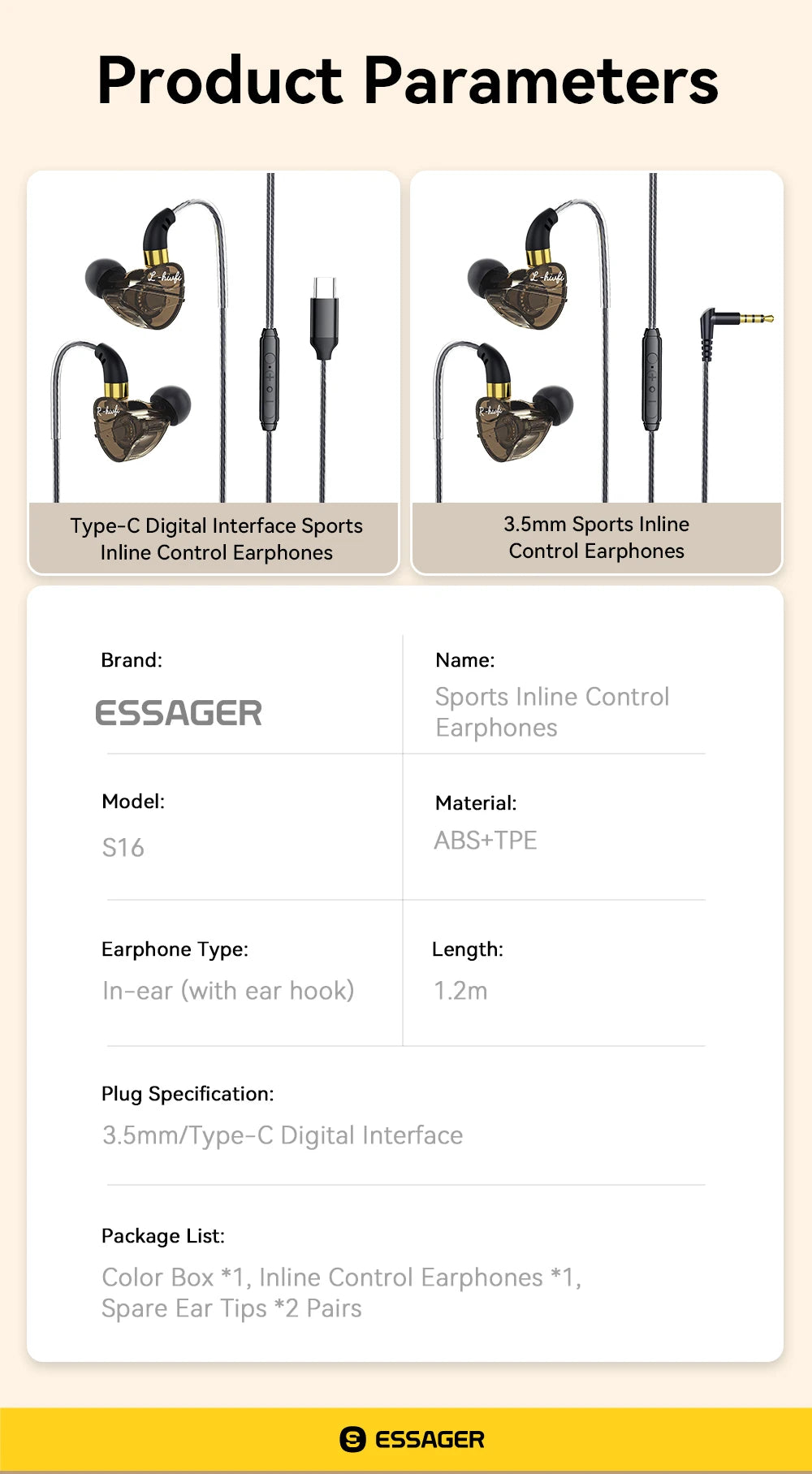 Essager 3.5mm In Ear Wired Headphone With Microphone For Xiaomi Redmi Samsung Computer PC Tablets Smartphone Headset Earphone