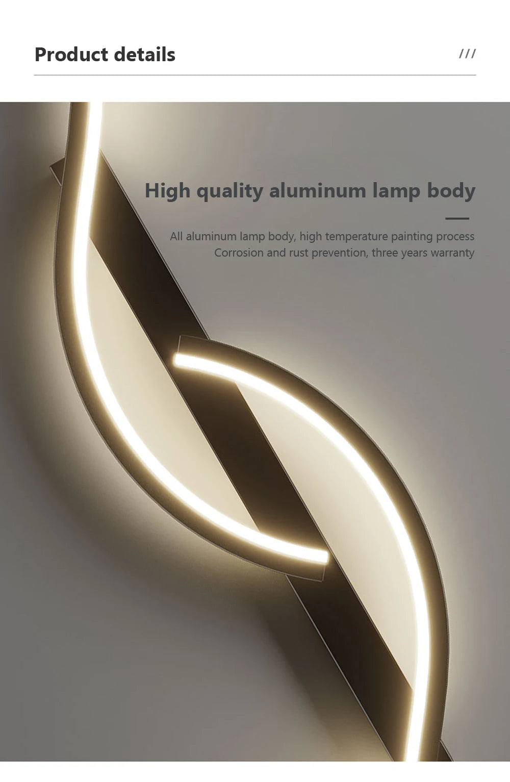Modern Minimalist Wall Lamp – LED Strip for Home