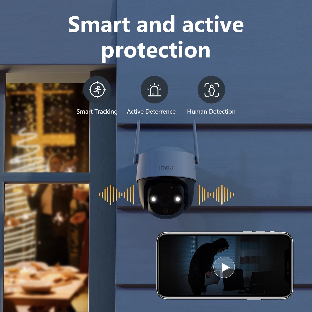 IMOU 3 - 5MP PTZ Outdoor Security Camera – AI Detection & Two-Way Audio