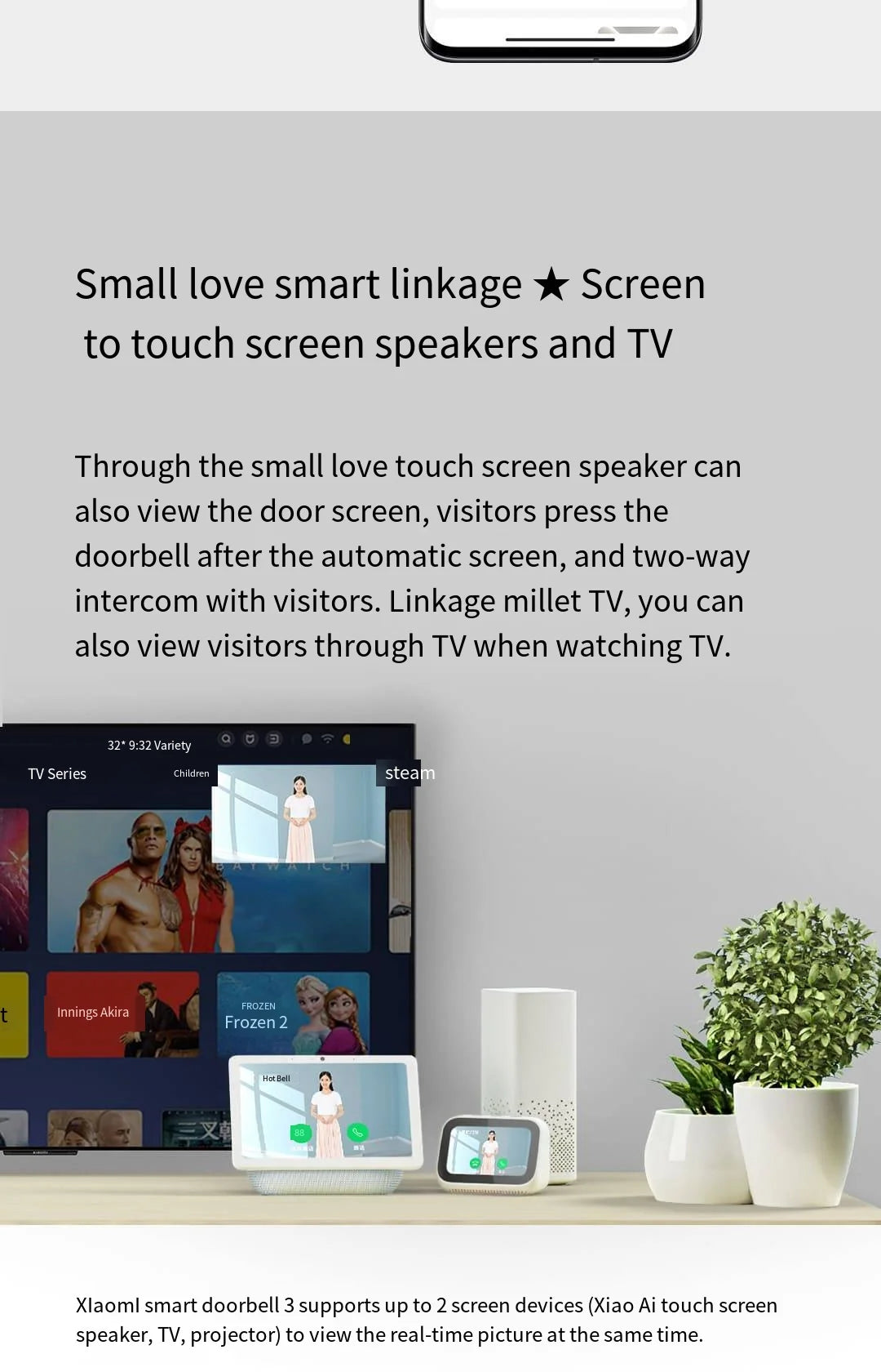 Xiaomi Doorbell 3 – Smart Video Doorbell with 2K HD & Long Battery Life