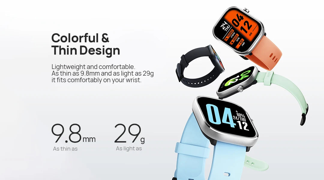 Mibro C4 Smartwatch – 2’’ Large Screen, Bluetooth Call, Heart & Oxygen Monitor